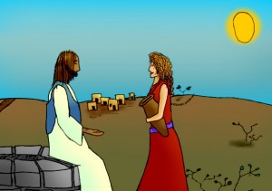 3) Jesus spricht mit ihr