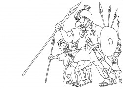 AT F-09 David and Goliath (Philistine armee line-art)