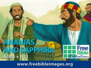 Ananias and sapphira